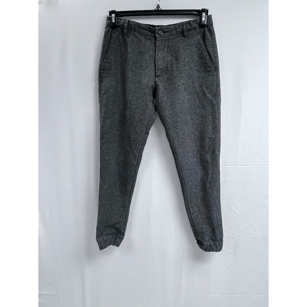 Old Navy Mens Mid-Rise Lined Flat Front Trouser Pants Gray Size 29